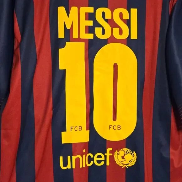 FC Barcelona Lionel Messi #10 Jersey 2014–2015 Treble Men's Size XL - Picture 10 of 11